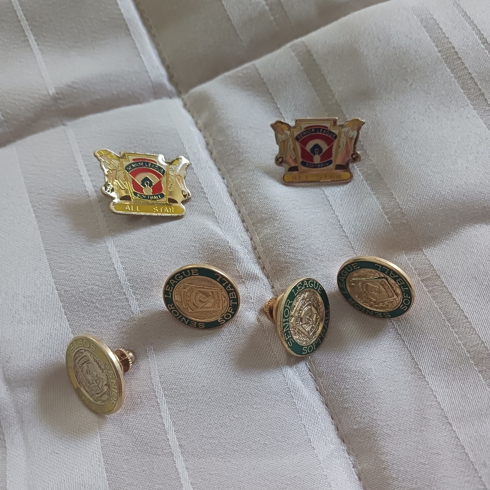 Vintage Senior League Softball Pins